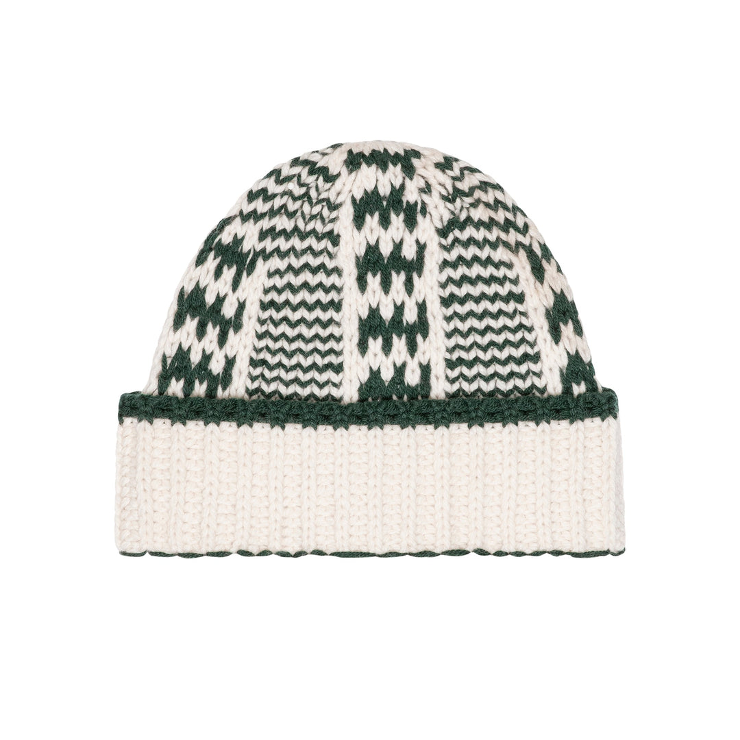 THE GREAT. - Cream/Forest Chalet Beanie