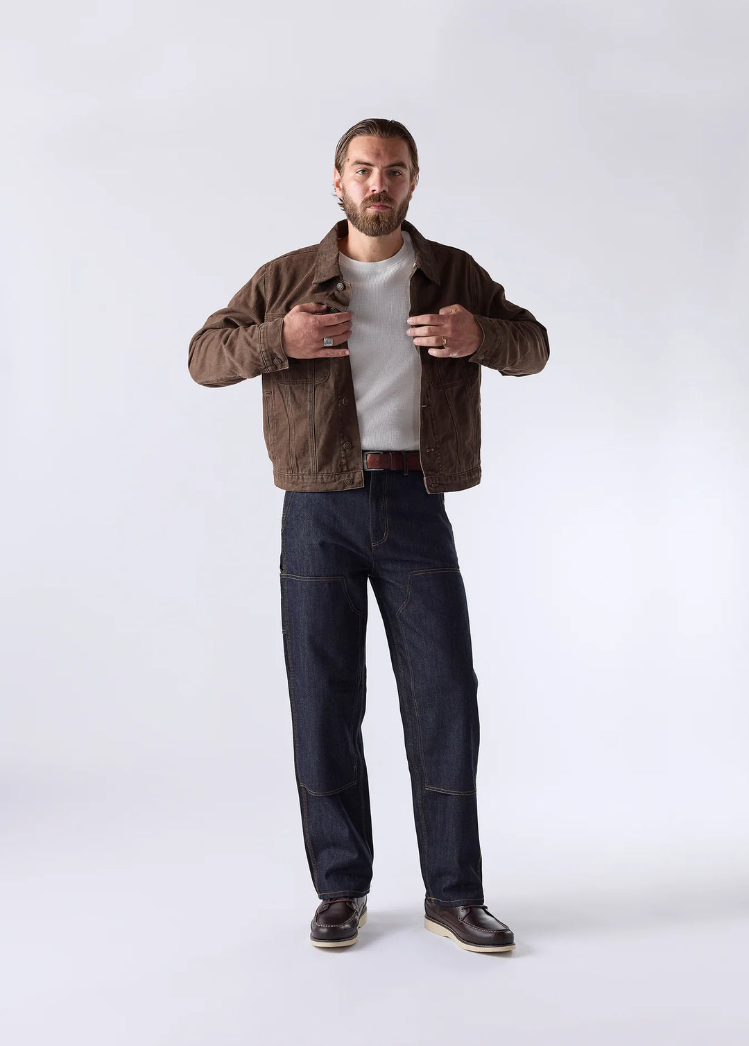 One of These Days - Lined Trucker Jacket Washed Brown Denim