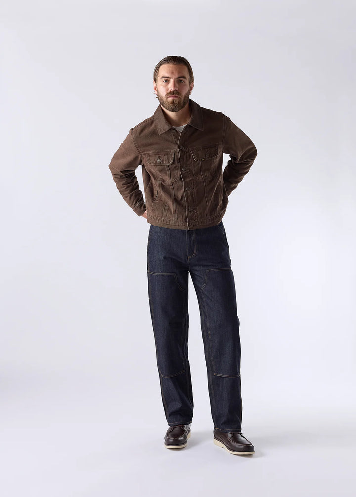 One of These Days - Lined Trucker Jacket Washed Brown Denim
