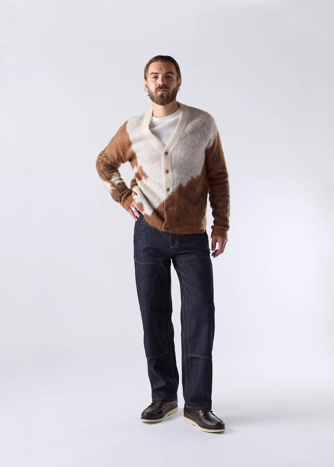 One of These Days - Horse Knit Cardigan in Brown