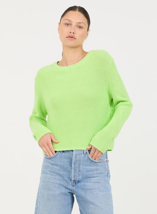 One Grey Day - Orson Crew Neck Pullover in Lime