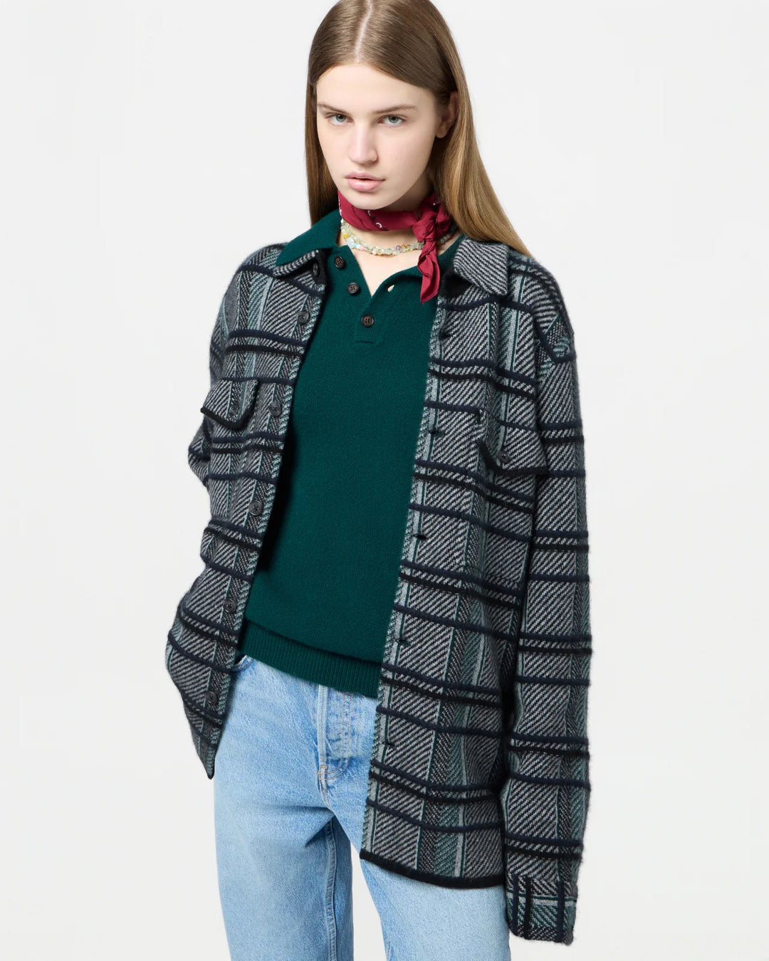 Guest in Residence - Plaid Work Shirt Black Combo