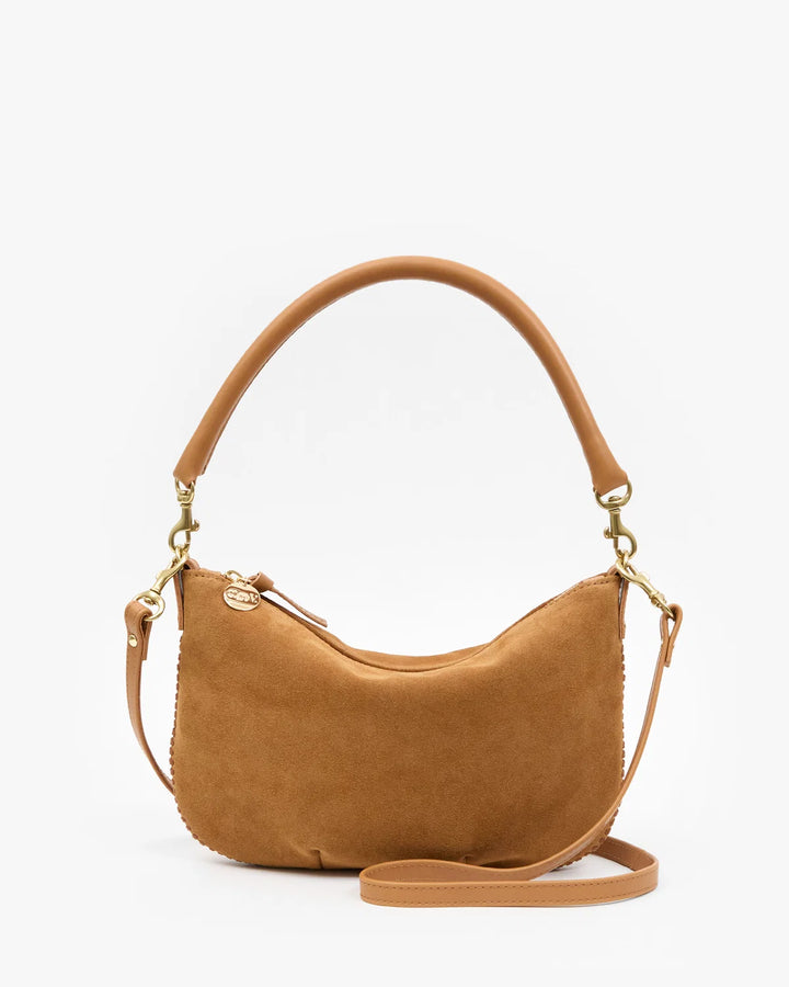 Clare V. - Petit Moyen Messenger Caramel Suede Whipstitch