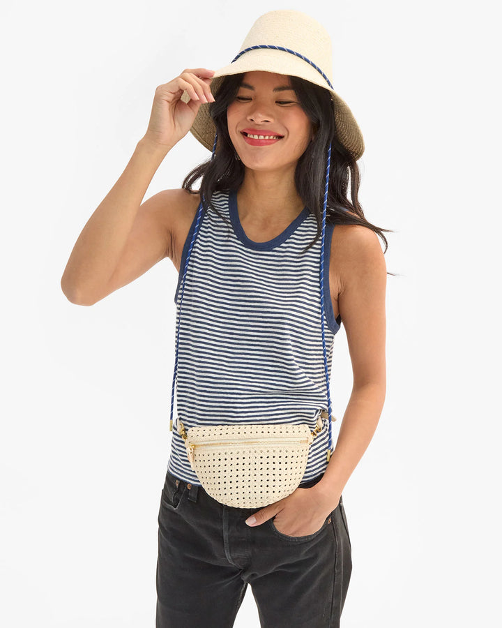 Clare V. - Petite Fanny Cream Rattan