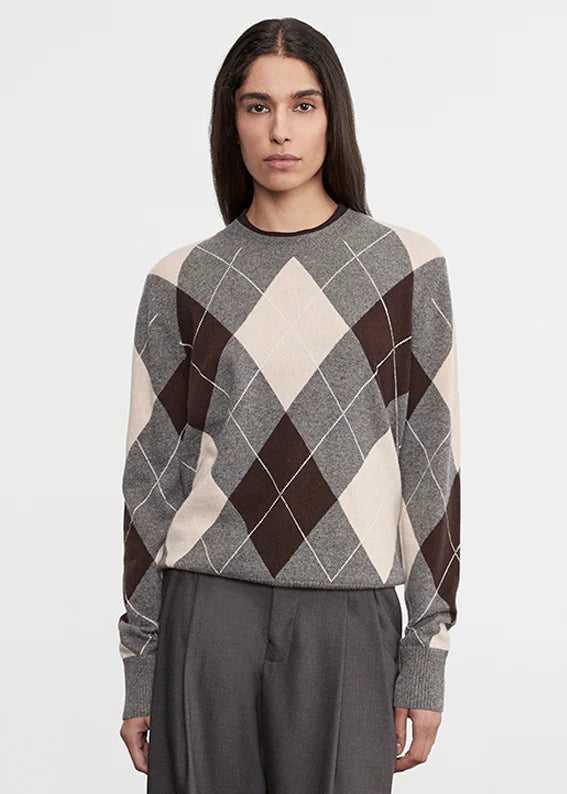 Enza Costa - Argyle Knit Cashmere Sweater