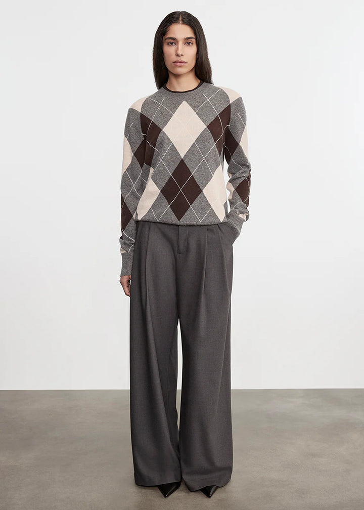 Enza Costa - Argyle Knit Cashmere Sweater