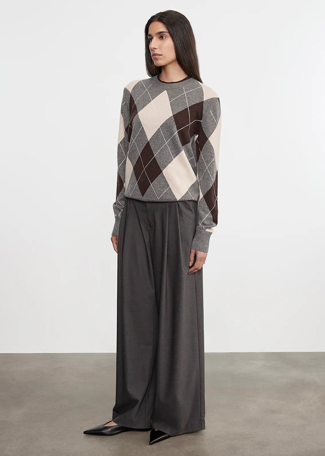 Enza Costa - Argyle Knit Cashmere Sweater