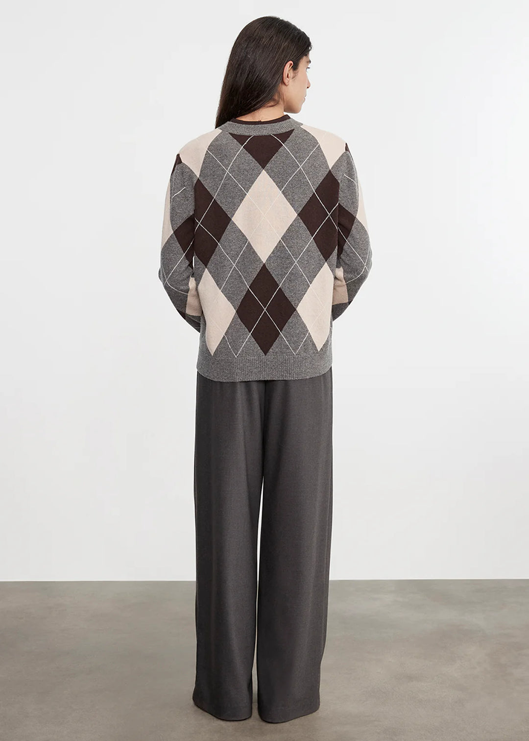 Enza Costa - Argyle Knit Cashmere Sweater