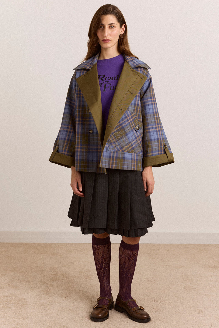 Damson Madder - Jerry Crop Olive Trench Coat - Kalifornia Jean Bar