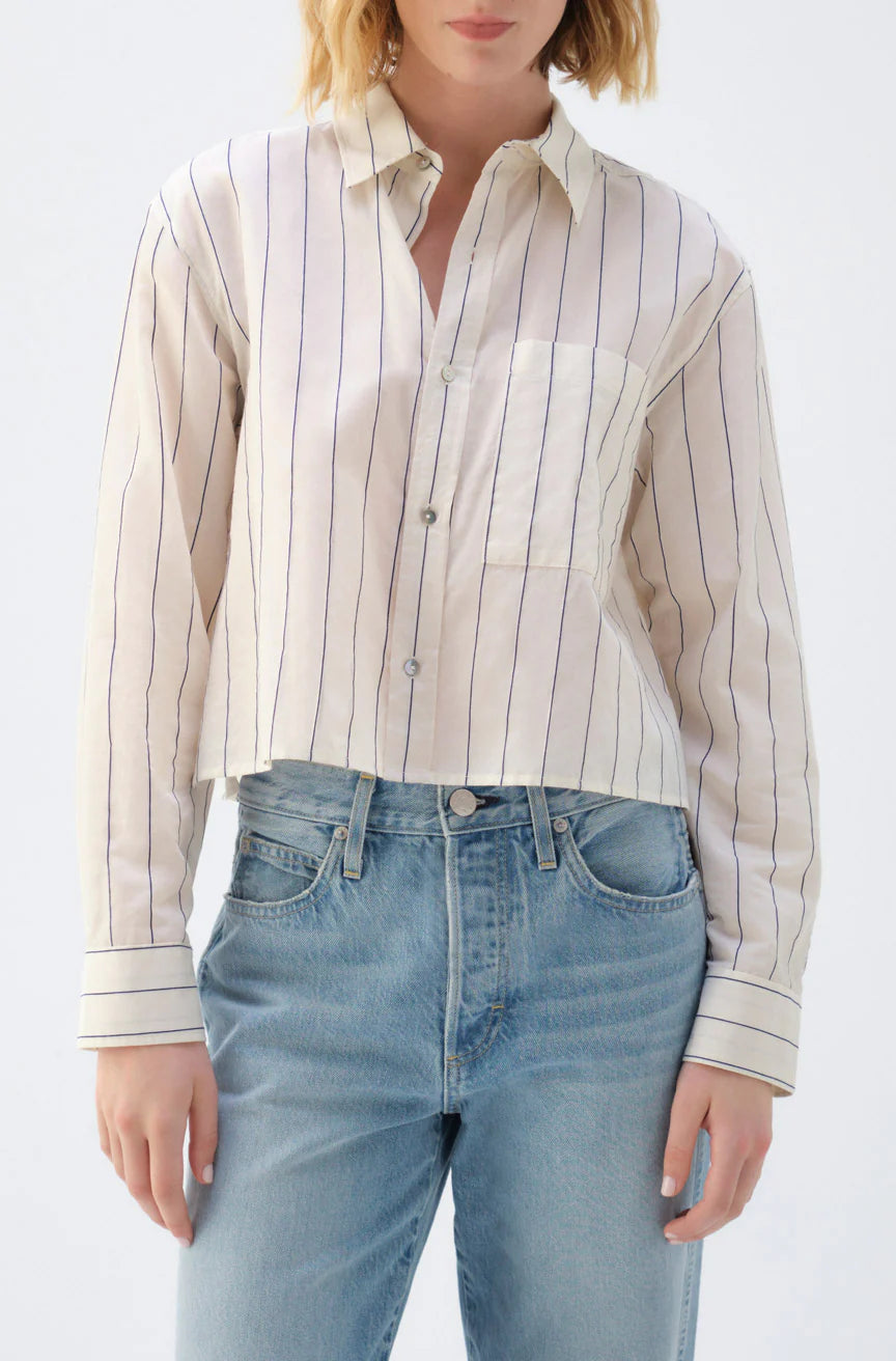 AMO - Bone/Neptune Multi Ruth Crop Shirt