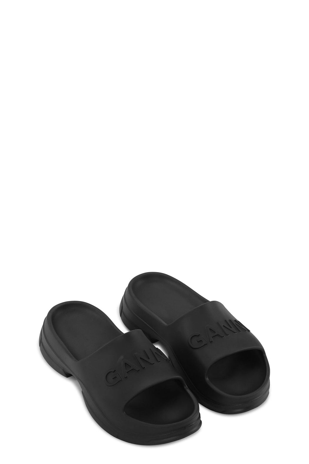 GANNI - Black Pool Slide Sandals