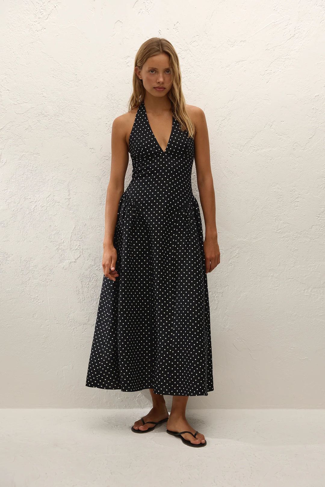Faithfull The Brand - La Cala Midi Dress Lola Polka Dot