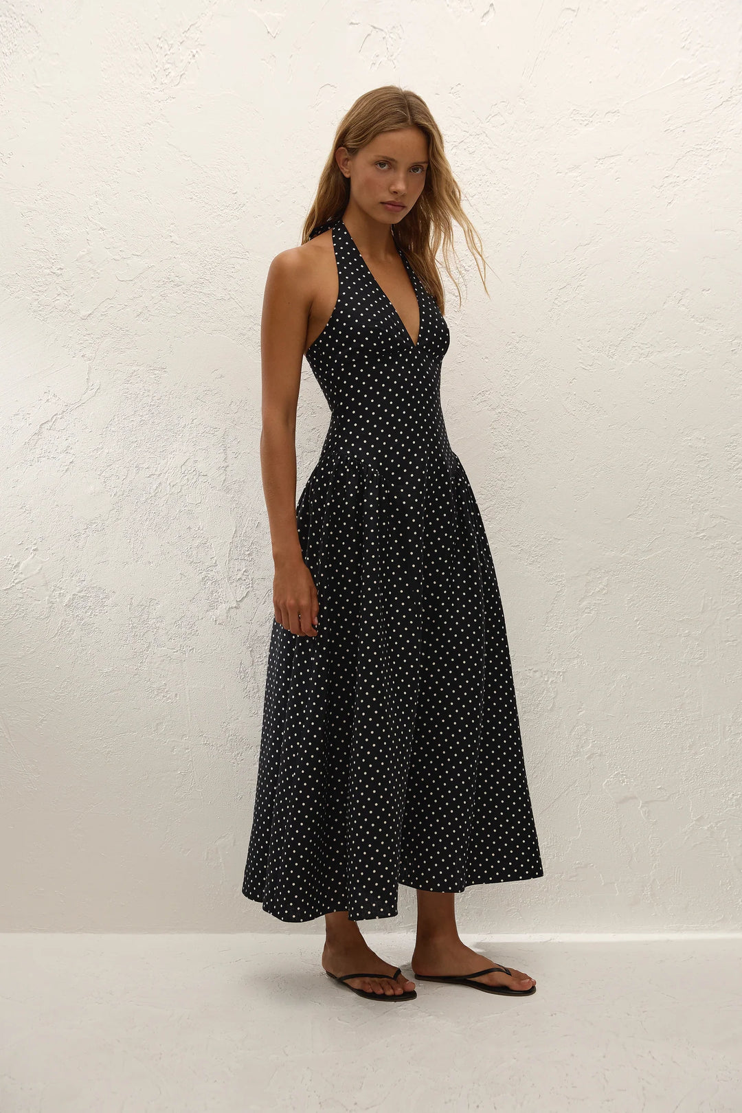 Faithfull The Brand - La Cala Midi Dress Lola Polka Dot