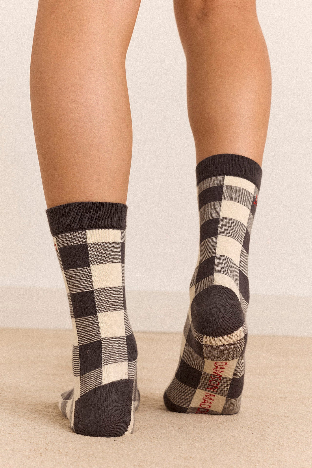 Damson Madder - Mixed Gingham 3 Pack Socks - Kalifornia Jean Bar