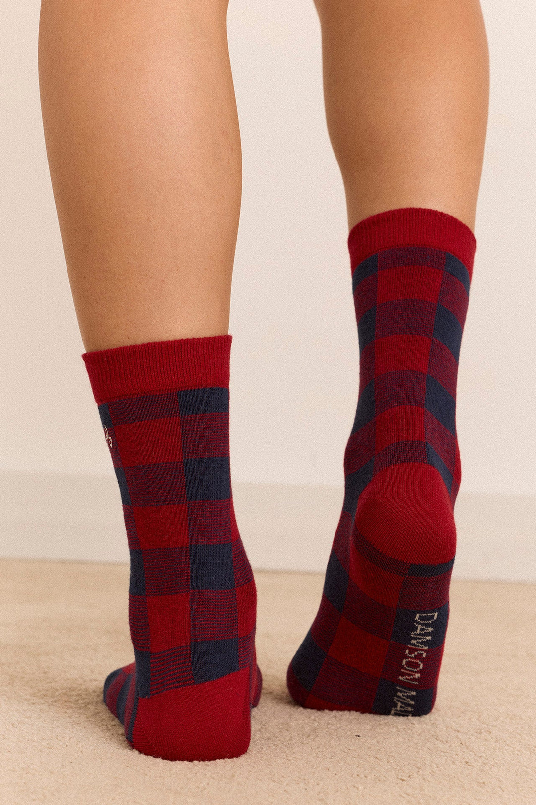 Damson Madder - Mixed Gingham 3 Pack Socks - Kalifornia Jean Bar