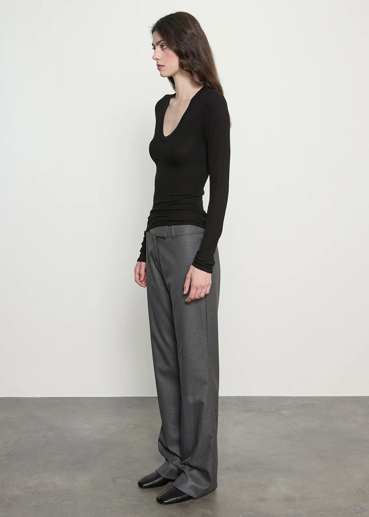 Enza Costa - Suit Minimal Trouser Dark Heather Grey