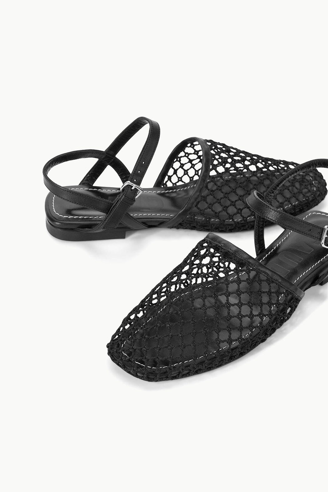 Staud - Rete Sandal in Black Netting