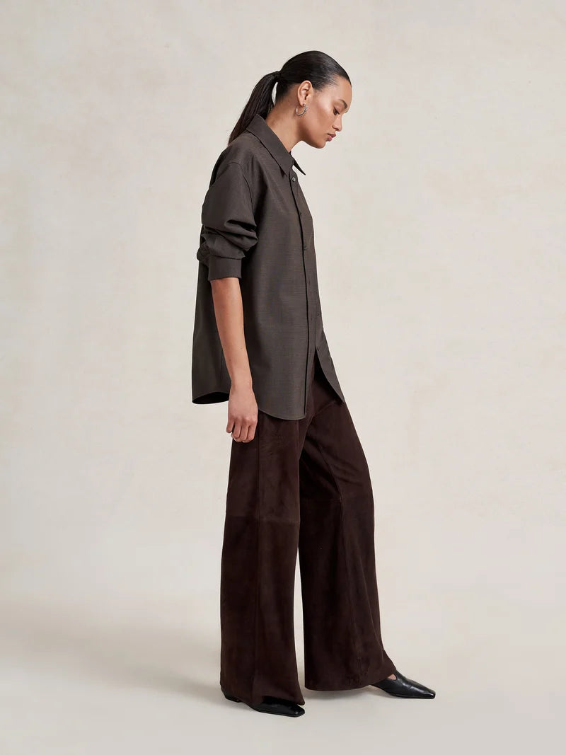 La Ligne - Suede Colby Pant Chocolate