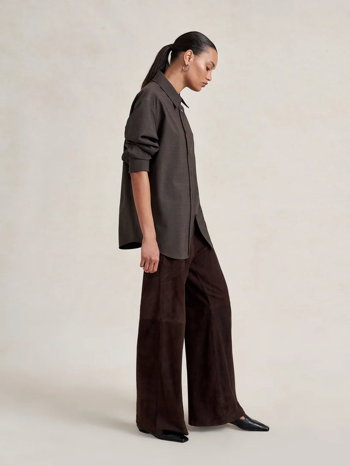 La Ligne - Suede Colby Pant Chocolate