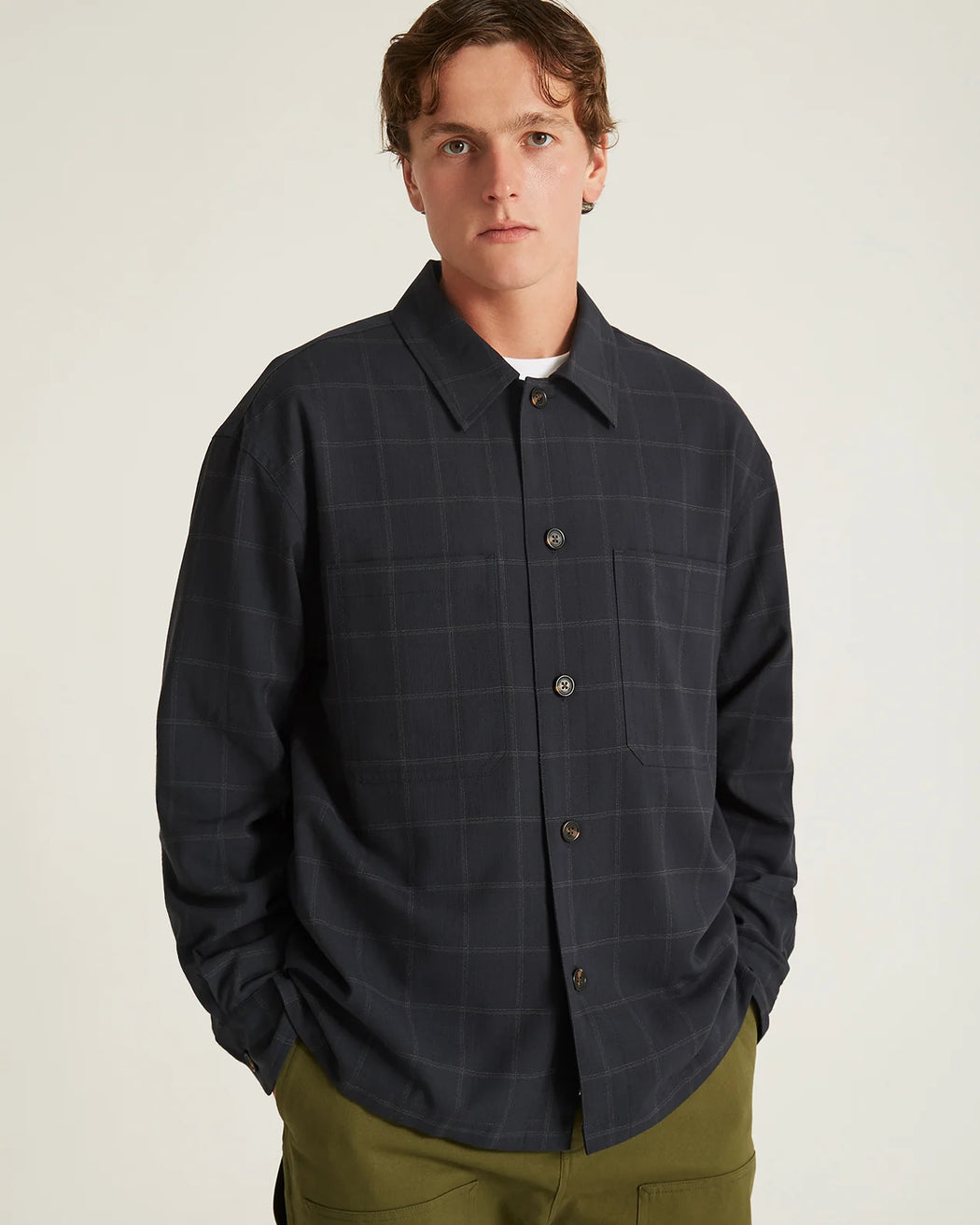 Saturdays NYC - Black Driessen Gabardine Overshirt