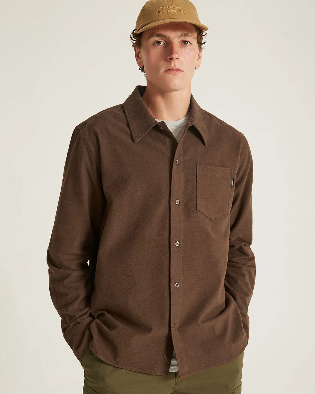 Saturdays NYC - Coffee Bean Broome Flannel Shirt