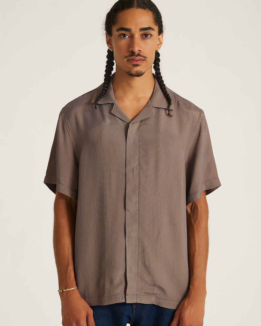 Saturdays NYC - Ocean York Mini Houndstooth Shirt