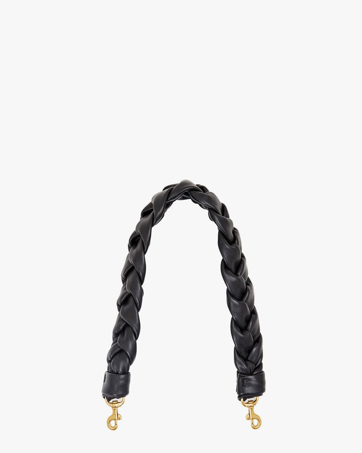 Clare V - Black Braided Nappa Shoulder Strap