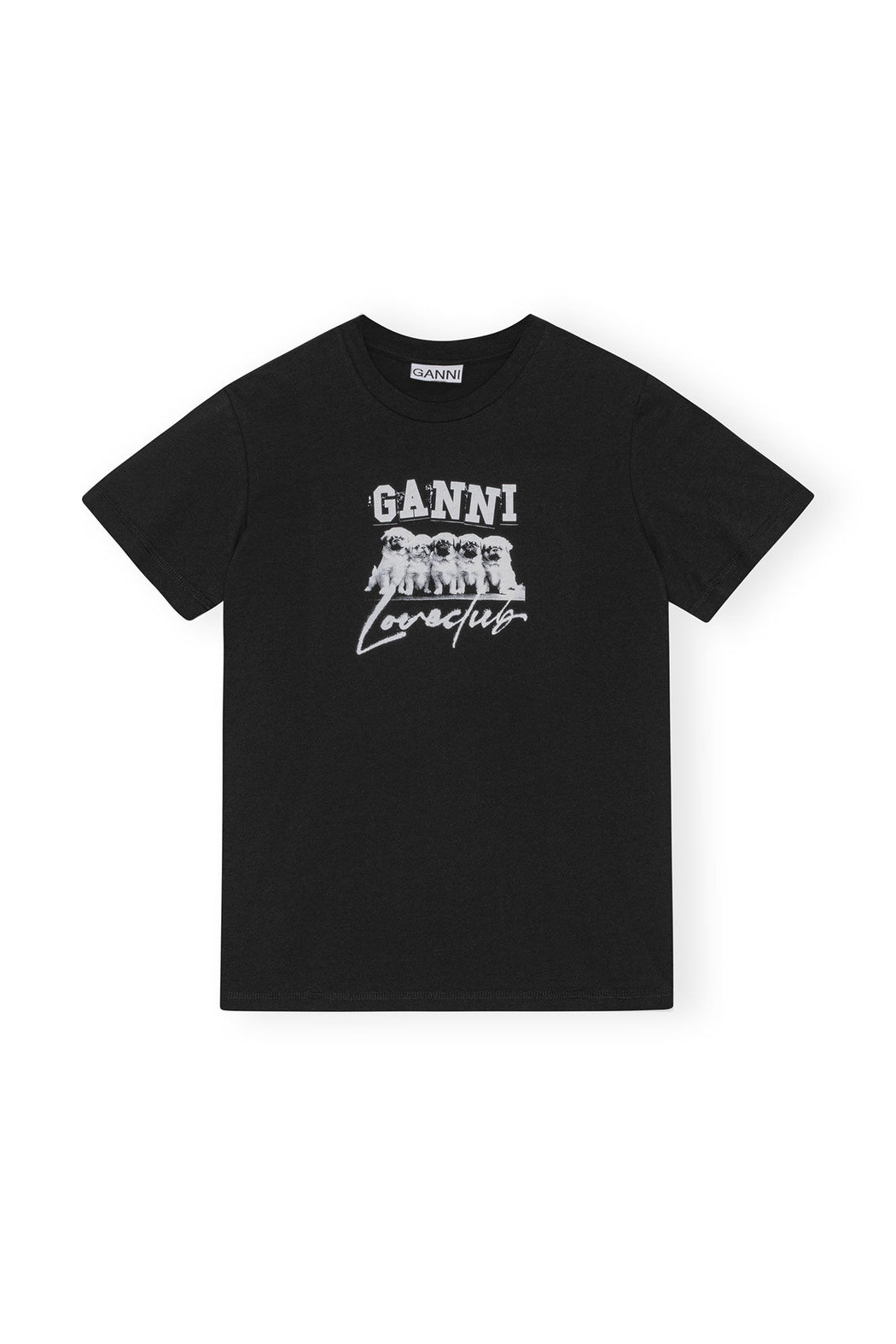 GANNI - Puppy Love Jersey Black