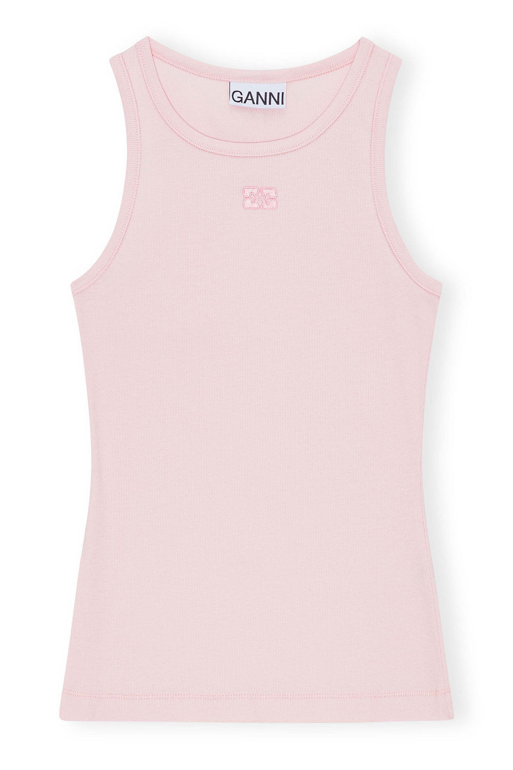 GANNI - Chalk Pink Rib Tank