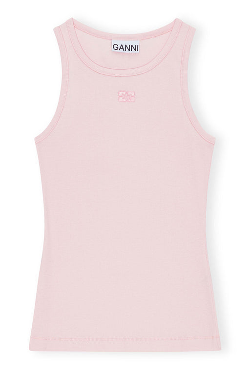 GANNI - Chalk Pink Rib Tank