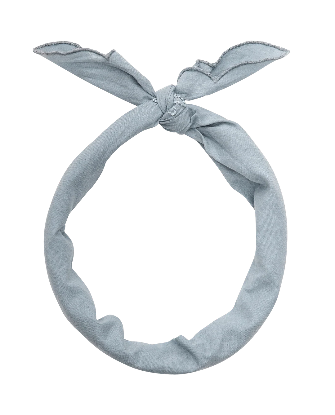 The Great - Faded Indigo Scalloped Bandana