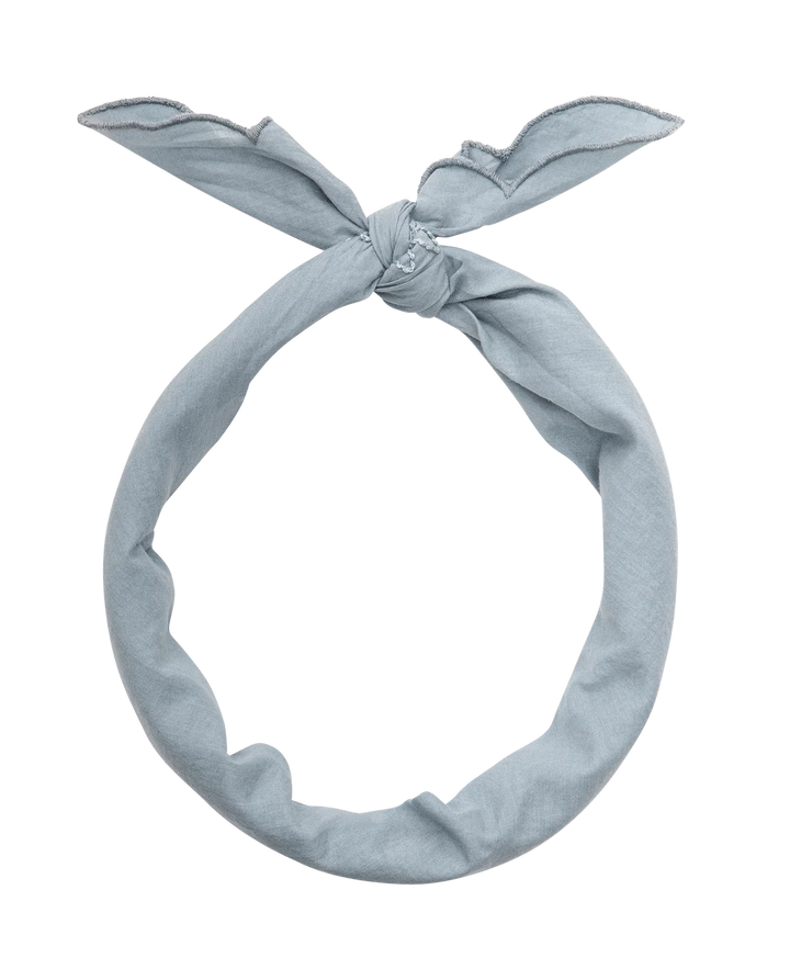 The Great - Faded Indigo Scalloped Bandana