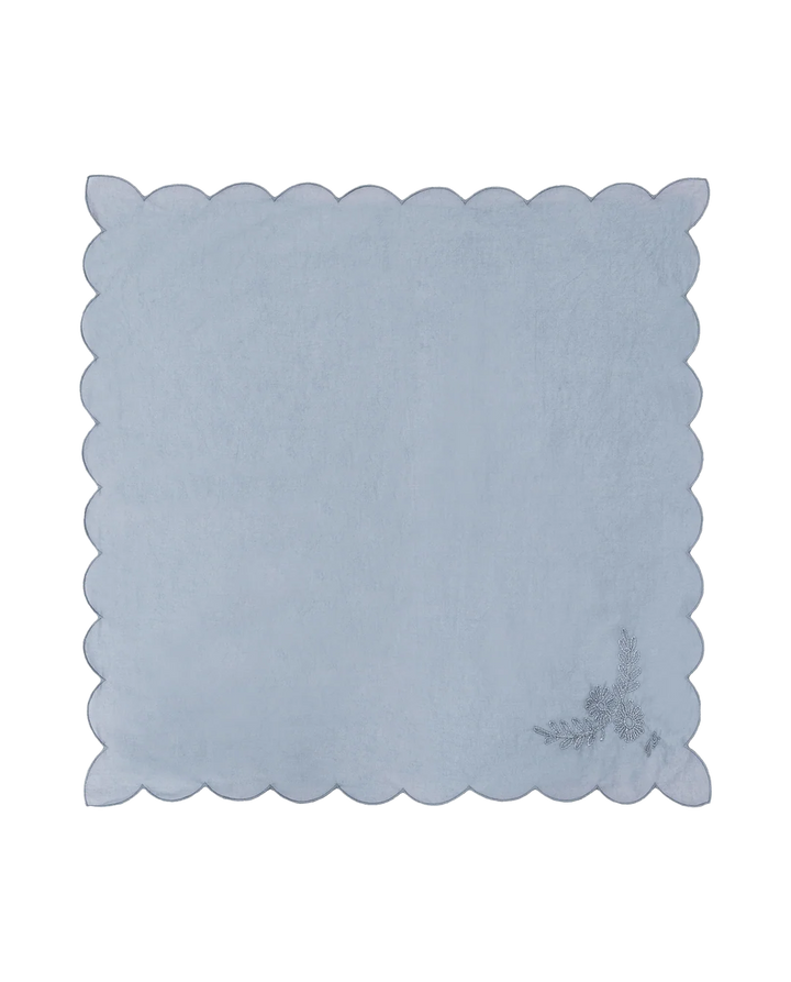 The Great - Faded Indigo Scalloped Bandana