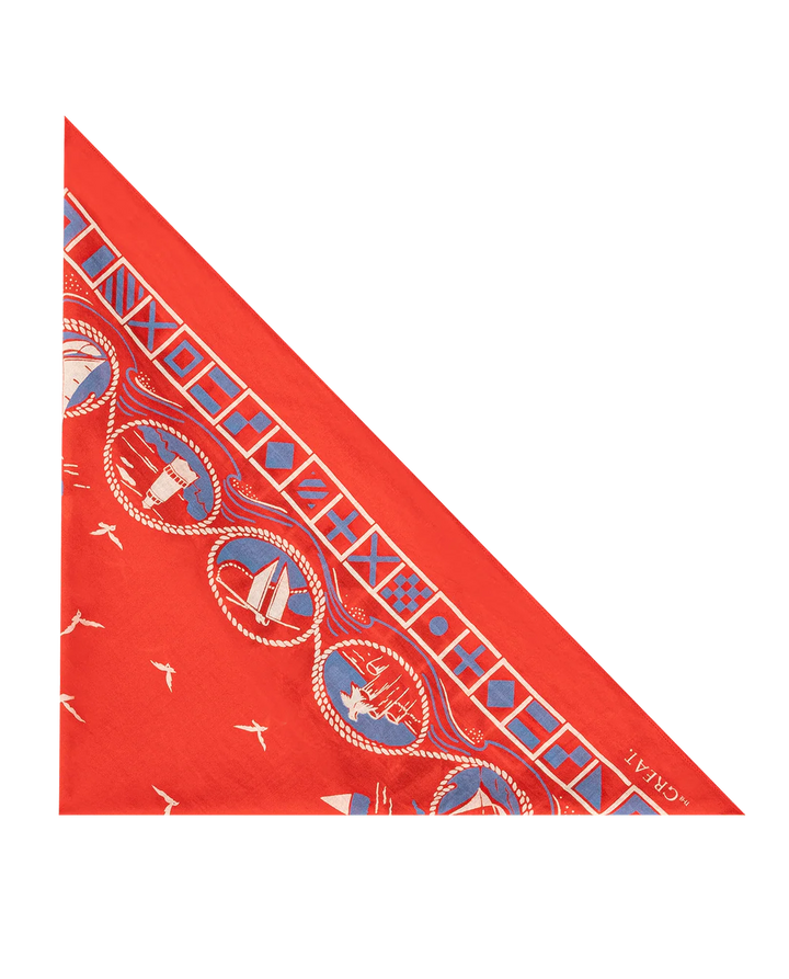 The Great - Sailboat Bandana Red