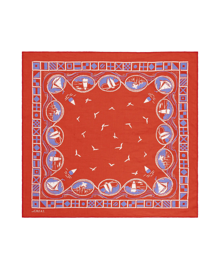 The Great - Sailboat Bandana Red