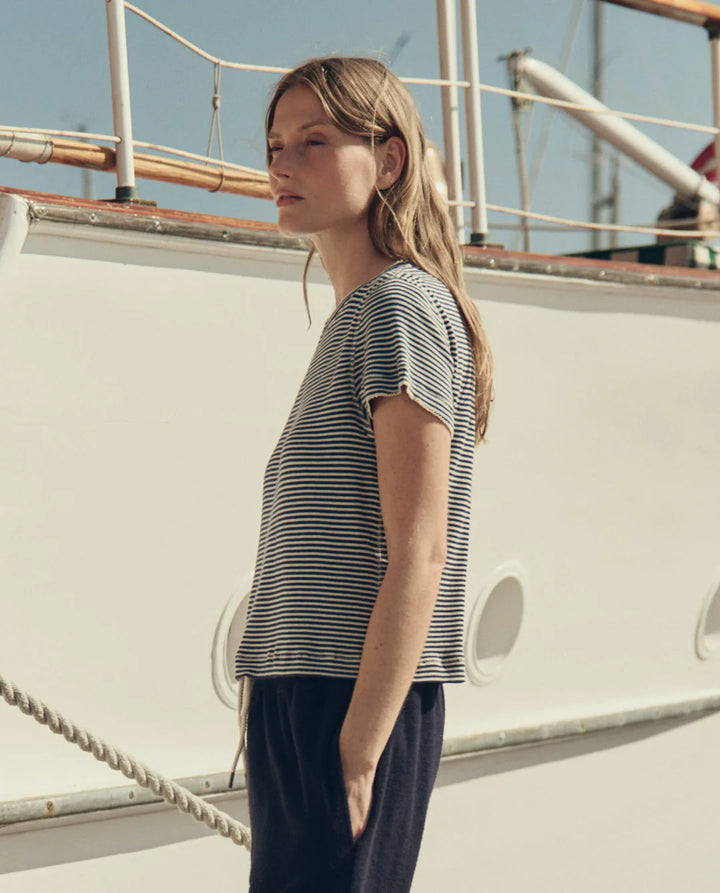 The Great - The Little Tee Navy Stripe