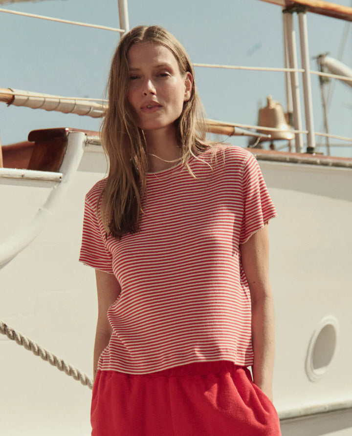 The Great - Little Tee Pimento Stripe