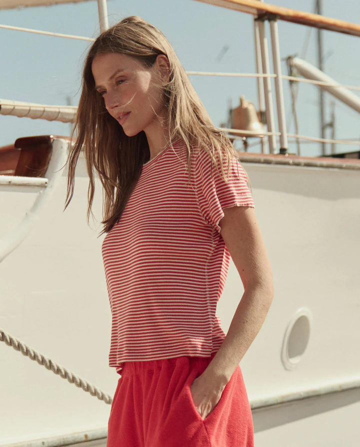 The Great - Little Tee Pimento Stripe