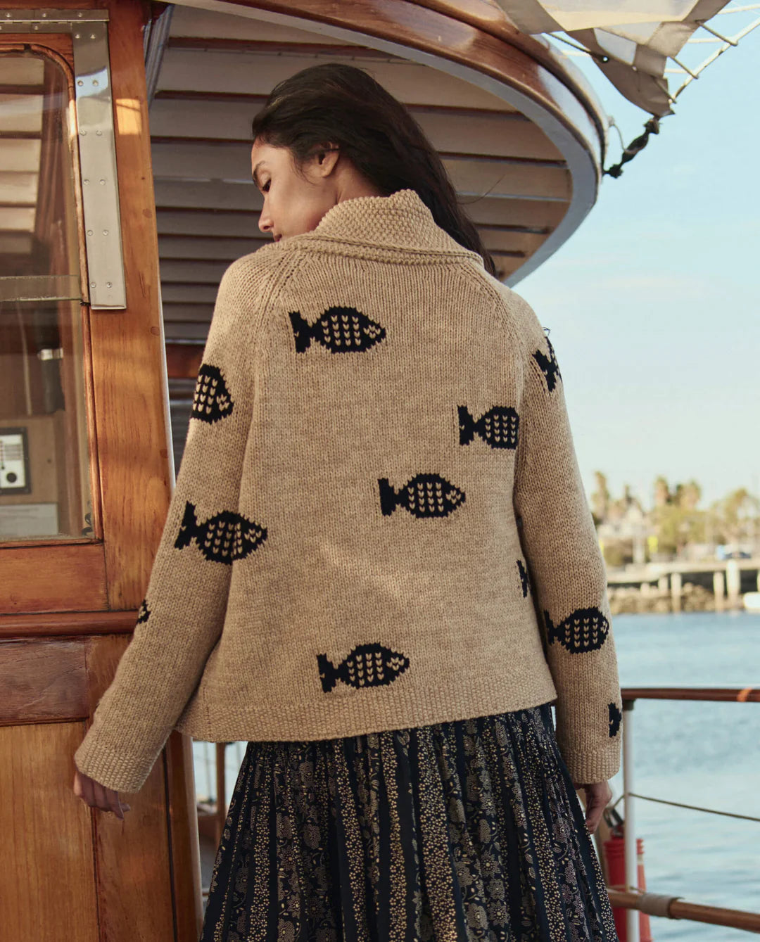The Great - Swimming Fish Lodge Cardigan