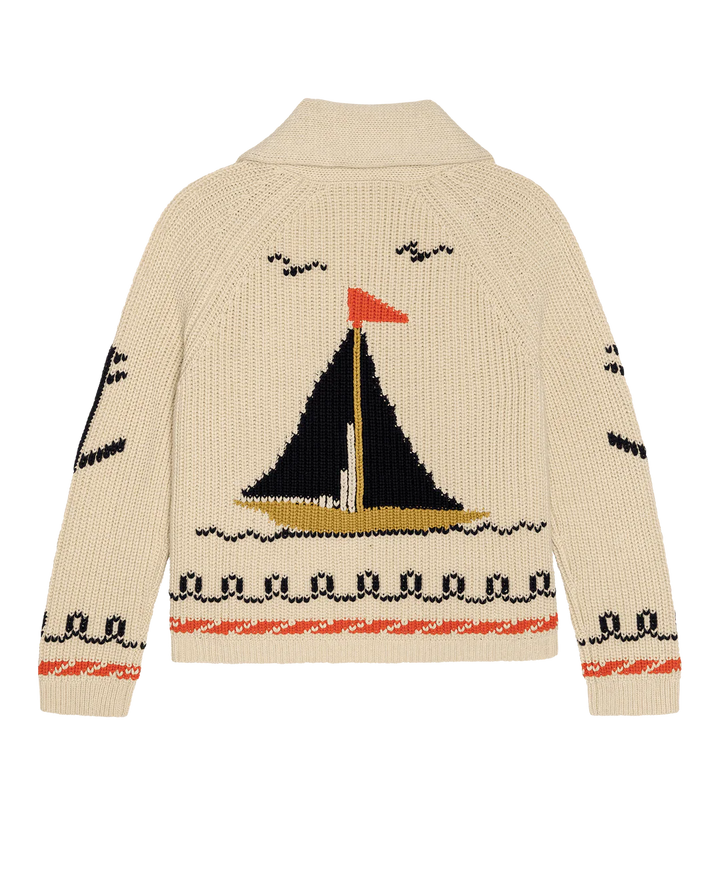The Great - Sailboat Lodge Cardigan Cream
