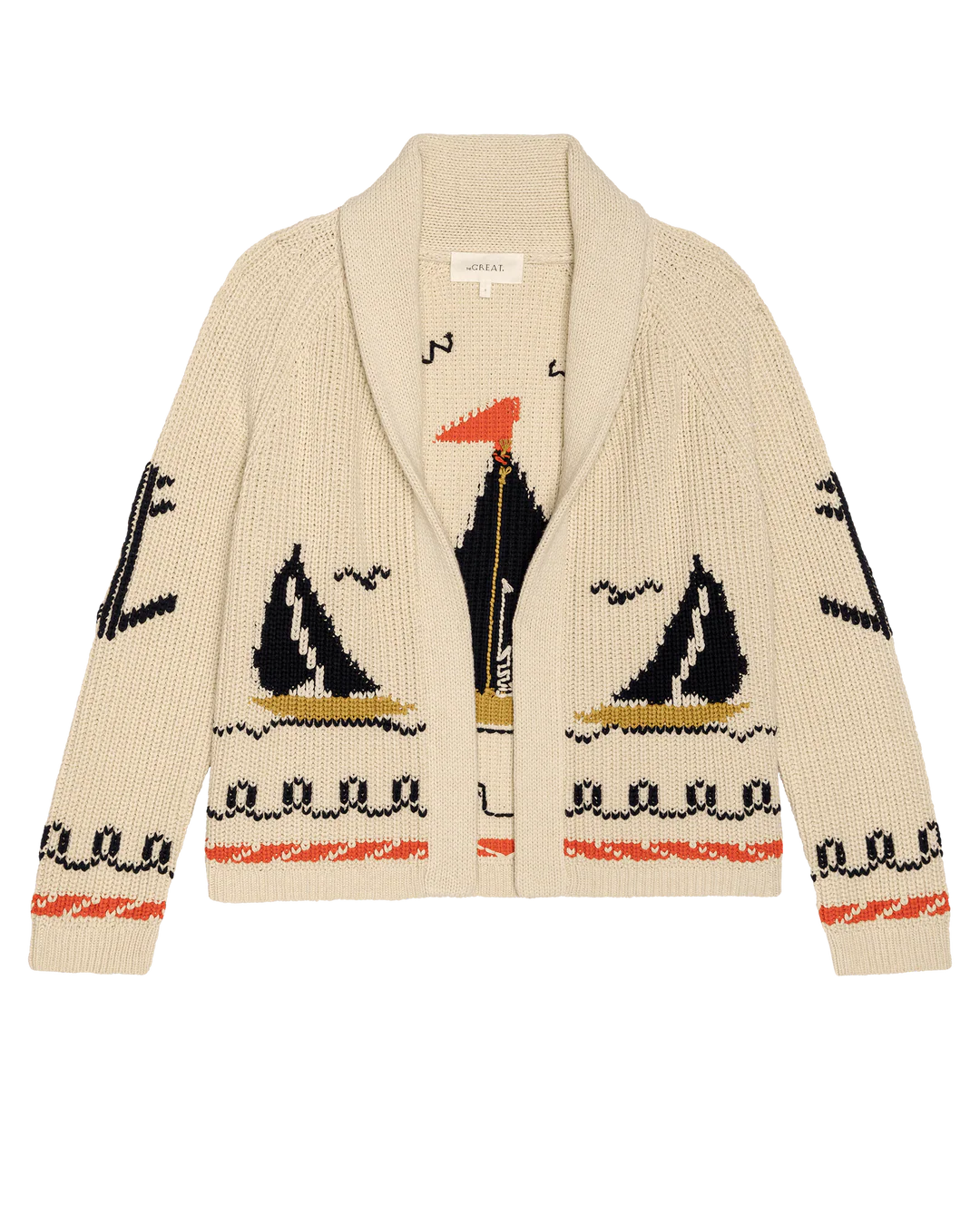 The Great - Sailboat Lodge Cardigan Cream