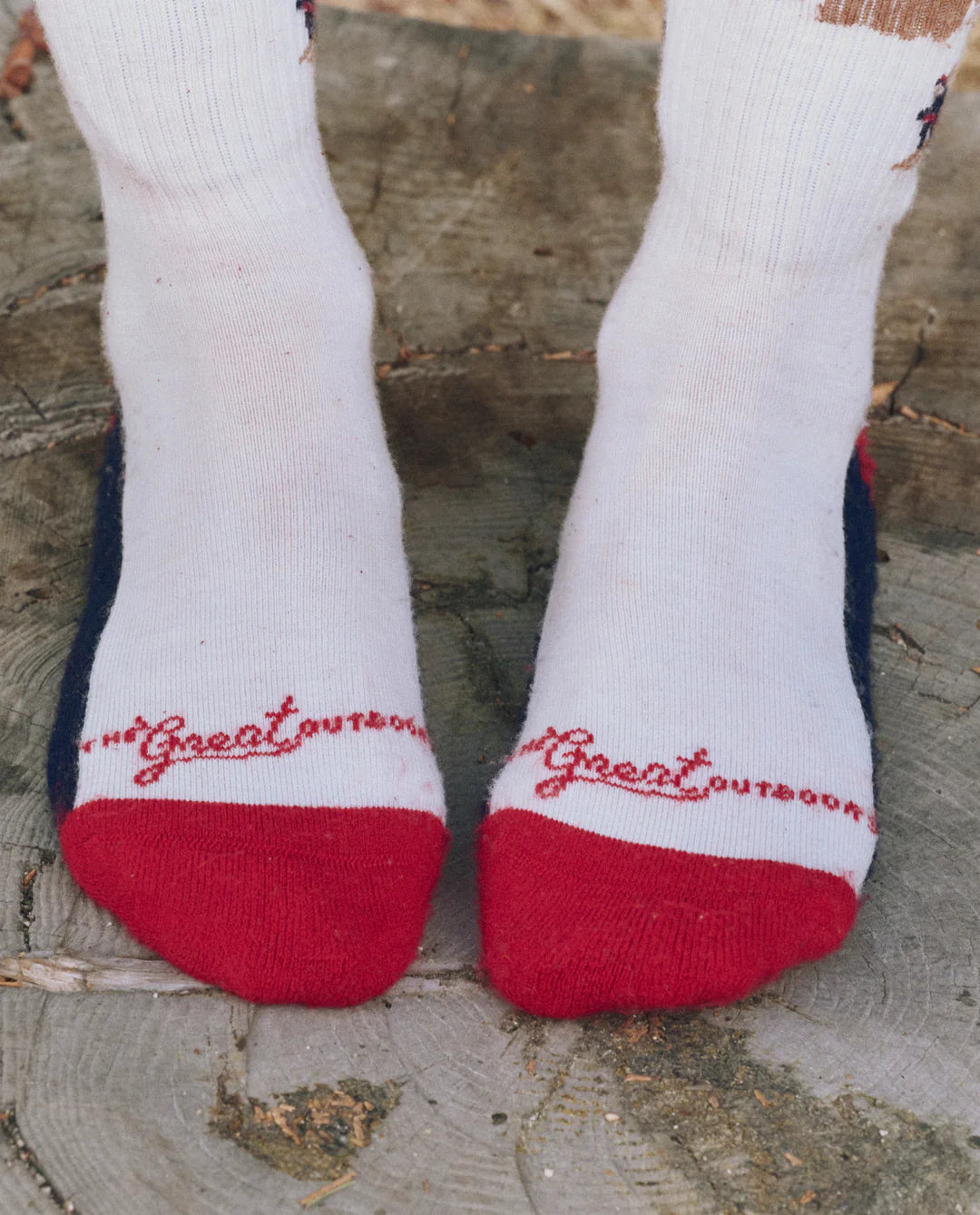The Great - Ridge Runner Sock in Cream Skier