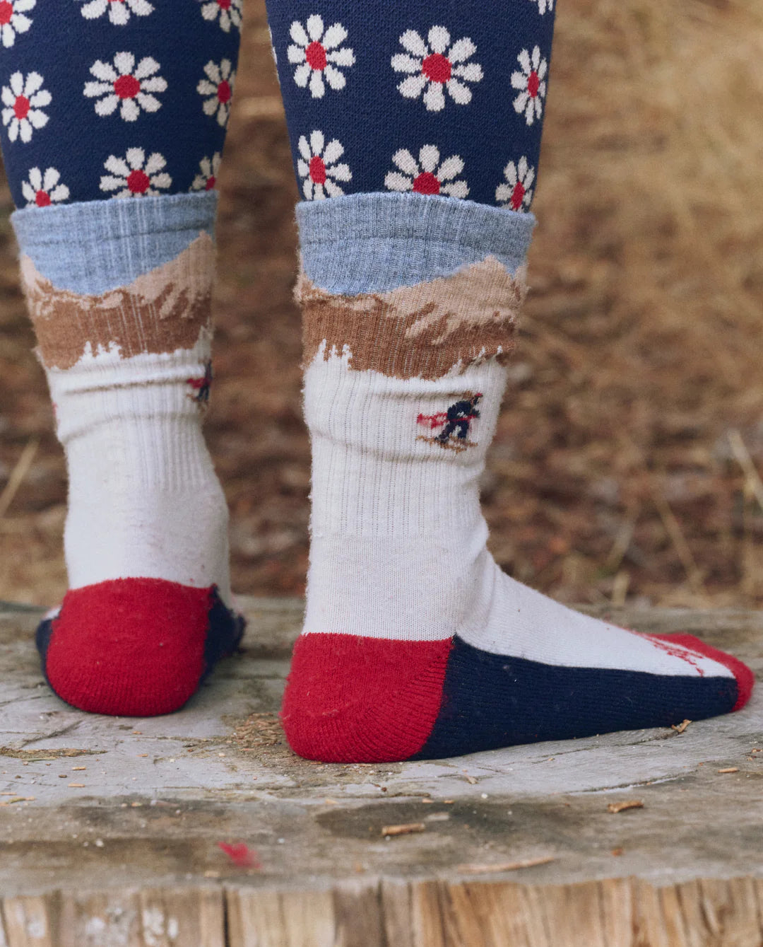 The Great - Ridge Runner Sock in Cream Skier