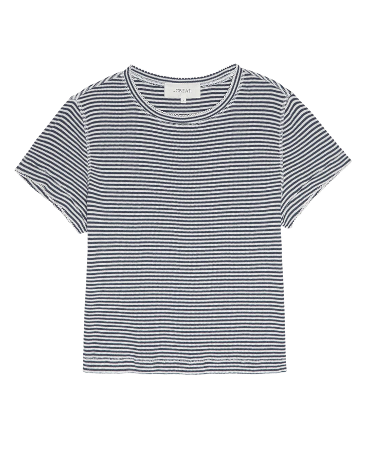 The Great - The Little Tee Navy Stripe