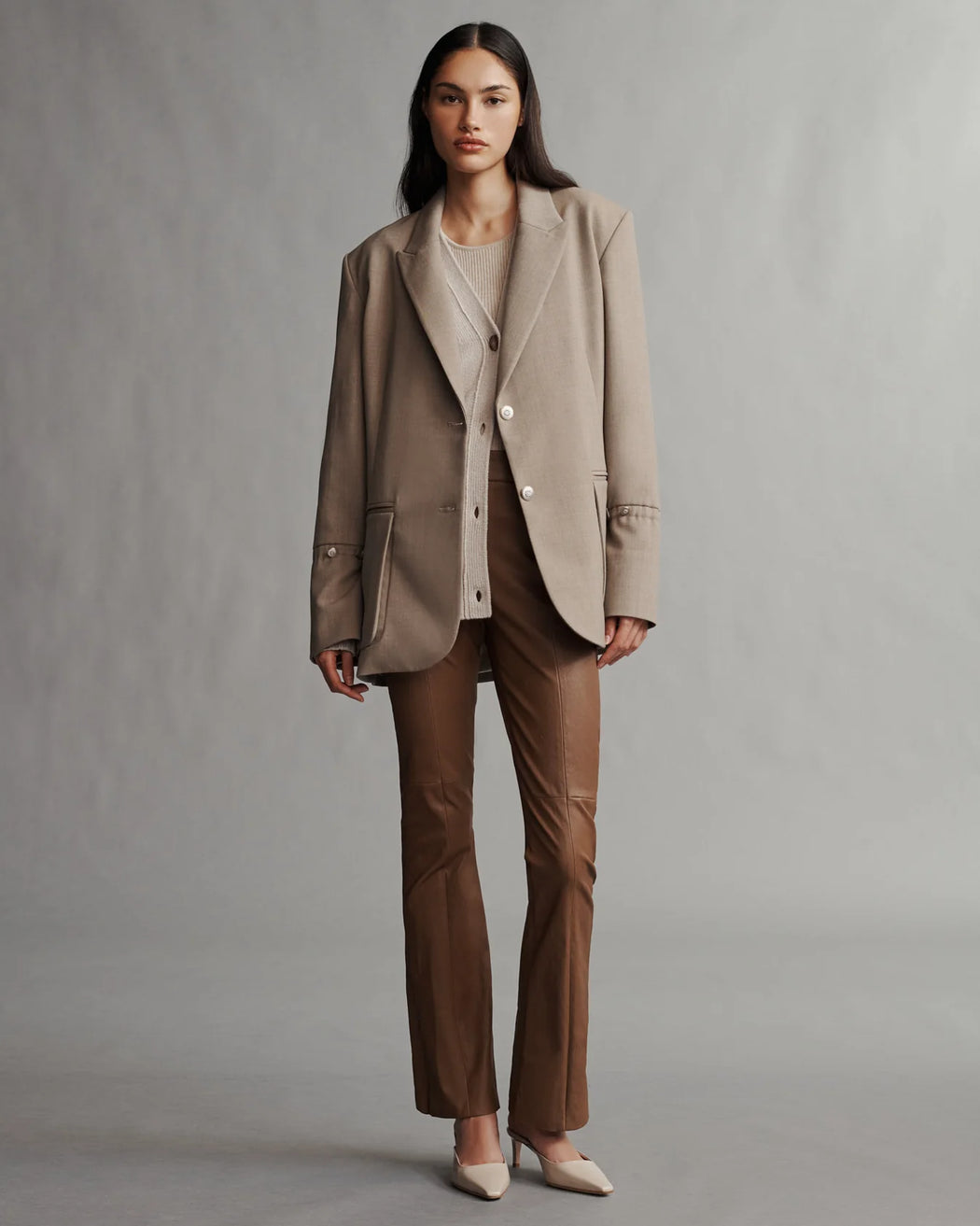 TWP - Mo Blazer in Light Wool Sandstone