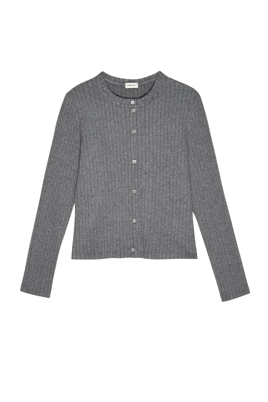 Donni - Charcoal Grey Sweater Rib Cardi
