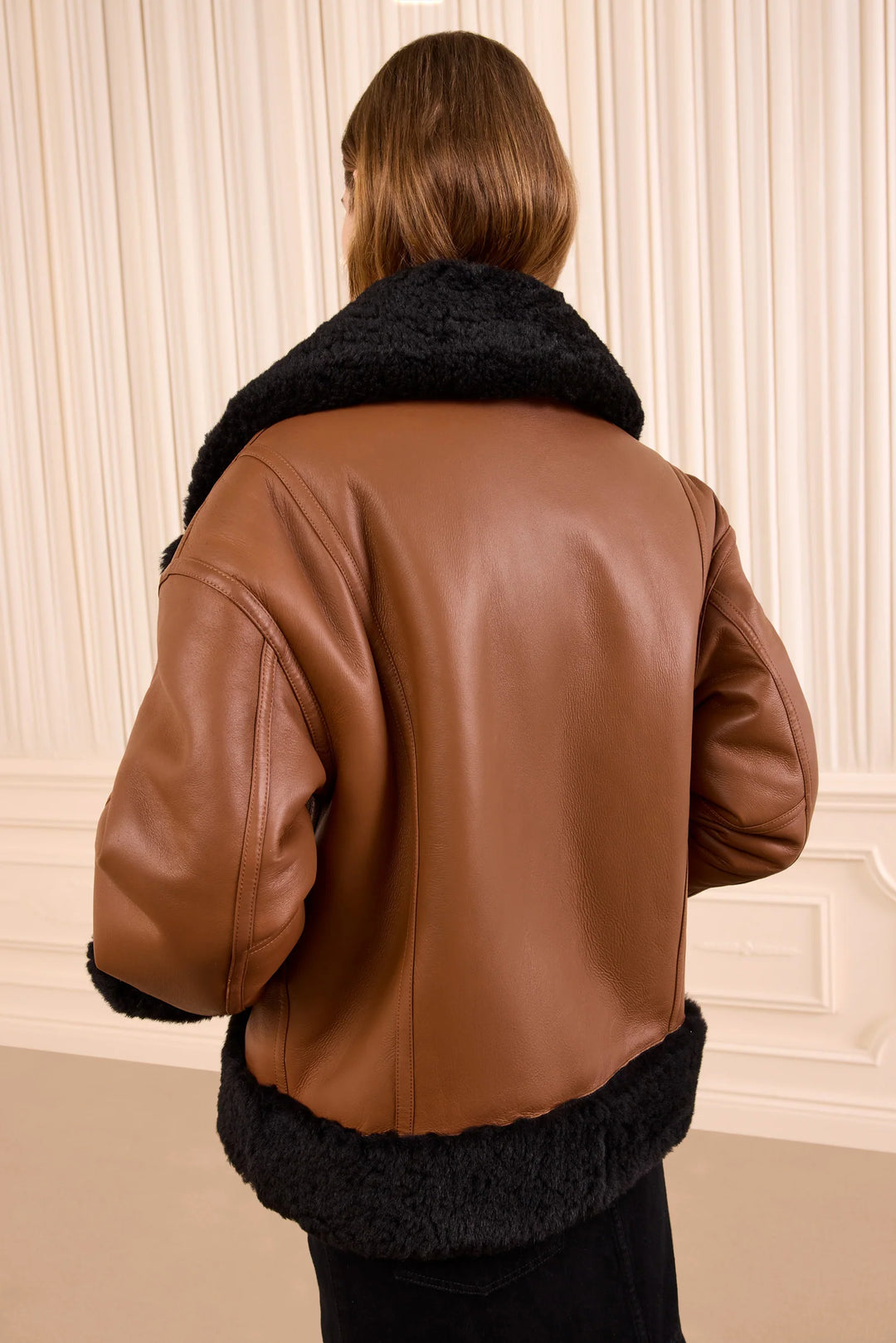 Ulla Johnson - Nisha Reversible Shearling Coat Noir