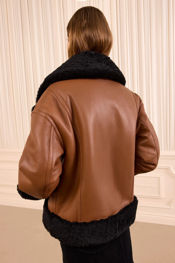 Ulla Johnson - Nisha Reversible Shearling Coat Noir