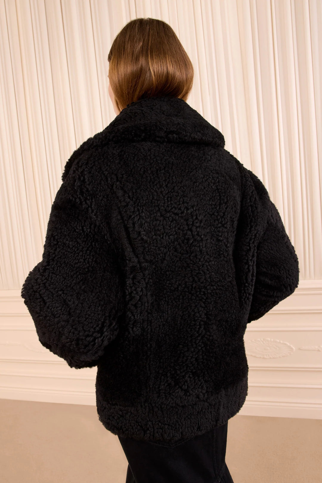 Ulla Johnson - Nisha Reversible Shearling Coat Noir