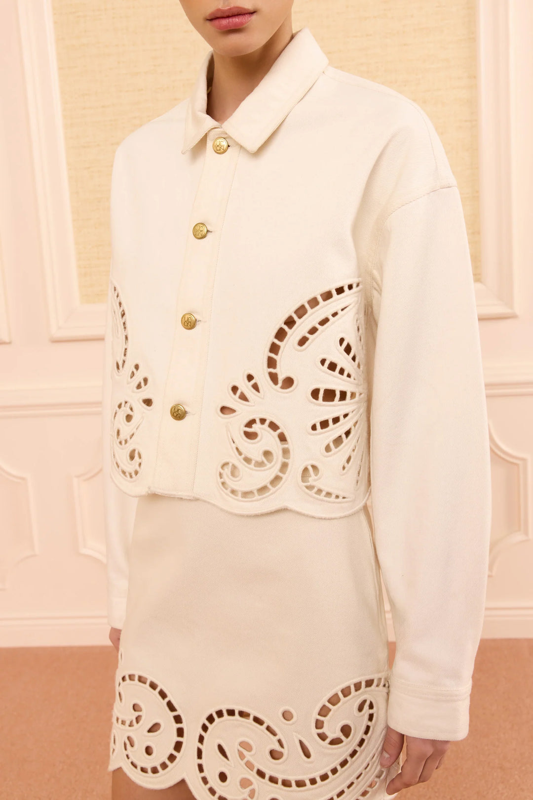 Ulla Johnson - Bobbi Eyelet Jacket Cowrie